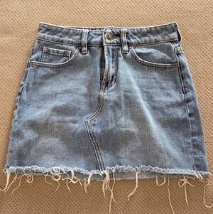 Pacsun women's size 23 lightwash denim skirt raw hem